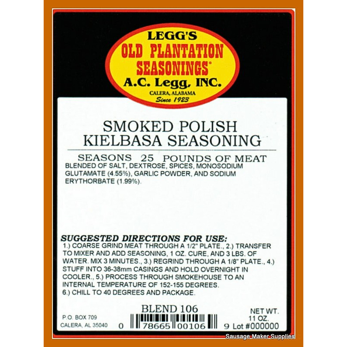 Old plantation sausage outlet seasoning