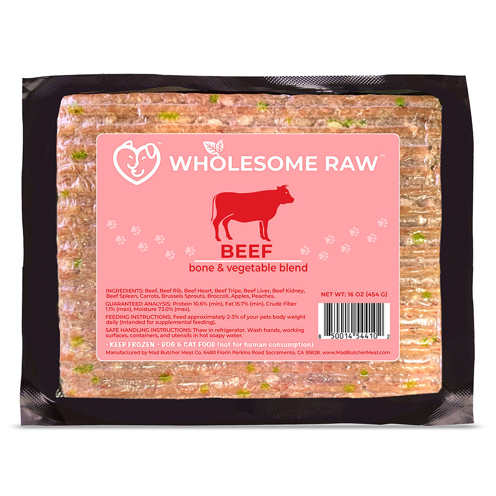 BEEF (BONE AND VEGETABLE BLEND) 1 LBS Mad Butcher Meat Co.