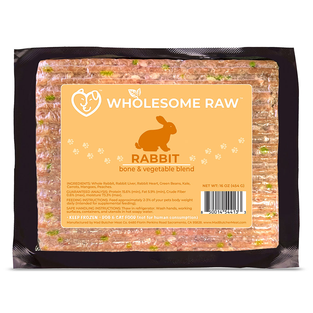 RABBIT AND VEGETABLE BLEND 1 LBS – Mad Butcher Meat Co.
